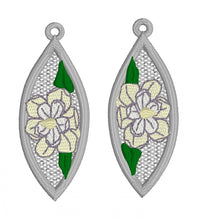 Magnolia Wedge FSL Earrings - In the Hoop Freestanding Lace Earrings