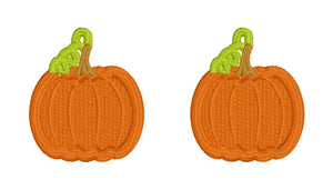 Pumpkin FSL Earrings - Freestanding Lace Earring Design - In the Hoop Embroidery Project