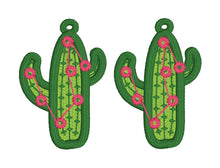 Boucles d’oreilles Saguaro Cactus FSL - Boucles d’oreilles en dentelle autoportantes In the Hoop