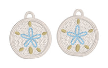 Sand Dollar FSL Earrings - In the Hoop Freestanding Lace Earrings