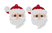 Santa Face FSL Earrings - In the Hoop Freestanding Lace Earrings