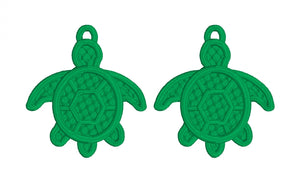 Sea Turtle FSL Earrings - In the Hoop Freestanding Lace Earrings