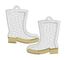 Shrimp Boots or Rain Boots FSL Earrings - In the Hoop Freestanding Lace Earrings