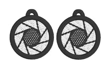 Shutterbug Camera Lens FSL Earrings - In the Hoop Freestanding Lace Earrings