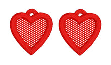 Conjunto de paquete FSL de corazón simple sólido: pendientes, colgante, broche, pulsera, adorno -En los pendientes de encaje independientes del aro