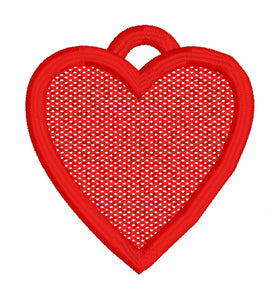Conjunto de paquete FSL de corazón simple sólido: pendientes, colgante, broche, pulsera, adorno -En los pendientes de encaje independientes del aro