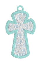 Swirl Chunky Cross Freestanding Lace (FSL) Ornament or Bookmark