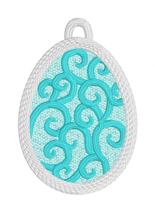 Swirl Egg Freestanding Lace (FSL) Ornament or Bookmark