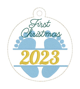 Baby's First Christmas Ornament 2023 and BLANK for 4x4 hoops