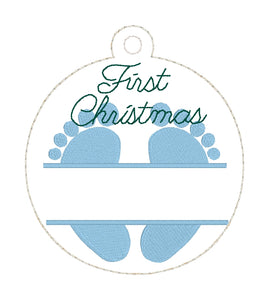 Baby's First Christmas Ornament 2023 and BLANK for 4x4 hoops