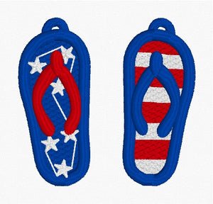 Pendientes FSL All American Flip Flop - Pendientes de encaje independientes en el aro