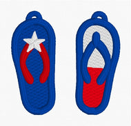 FSL Texas Flip Flop Earrings - In the Hoop Freestanding Lace Earrings