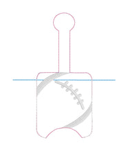 Football Sanitizer Holder Snap Tab Version In the Hoop Embroidery Project 1 oz BBW for 5x7 hoops
