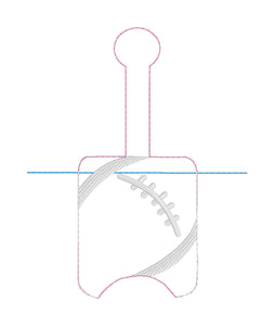 Football Sanitizer Holder Snap Tab Version In the Hoop Embroidery Project 1 oz BBW for 5x7 hoops