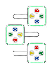 Game Controller Buttons Snap Tab In the Hoop Embroidery Project 4x4 and 5x7 files