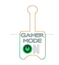Gamer Mode ON Hand Sanitizer Holder Snap Tab Version In the Hoop Embroidery Project 2 oz for 5x7 hoops