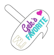 Gek's Favorite snap tab embroidery design