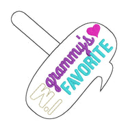 Grammy’s Favorite snap tab embroidery design