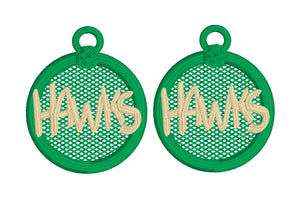 HAWKS FSL Earrings - In the Hoop Freestanding Lace Earrings