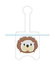 Hedgehog Sanitizer Holder Snap Tab Version In the Hoop Embroidery Project 1 oz BBW for 5x7 hoops