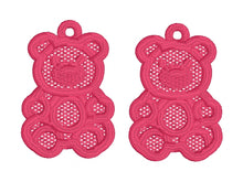 Honey Bear Gummy Bear FSL Earrings - In the Hoop Freestanding Lace Earrings