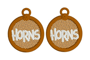 Horns FSL Earrings - In the Hoop Freestanding Lace Earrings