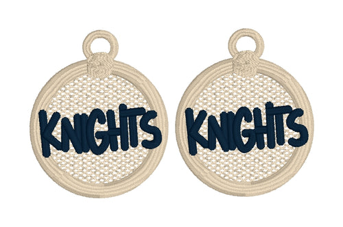 KNIGHTS FSL Earrings - In the Hoop Freestanding Lace Earrings