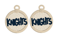 KNIGHTS FSL Earrings - In the Hoop Freestanding Lace Earrings