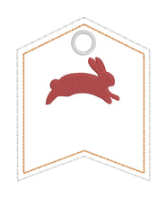 Leaping Bunny Flag Tags - Personalizable Tags Set of TWO Designs