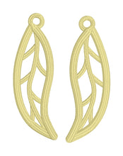 Long Leaves FSL Earrings - In the Hoop Freestanding Lace Earrings