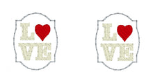 Diseño de bordado de pendientes de amor