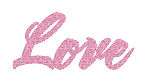 Love Sketch Word Art Embroidery Design