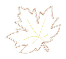 Maple Leaf Raw Edge Applique Design - Five Sizes 4x4 5x7, 6x10, 8x8, 14x14