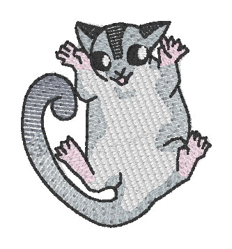 Sugar Glider Embroidery Design 1.5 inches