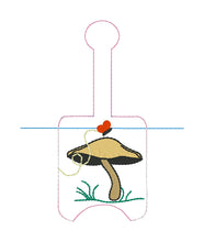 Mushroom Hand Sanitizer Holder Snap Tab Version In the Hoop Embroidery Project 1 oz BBW for 5x7 hoops