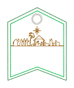 Nativity Flag Tag - Personalizable Tag