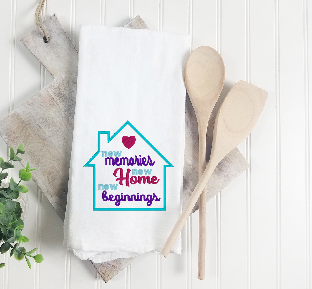 New Home New Beginnings Embroidery Design