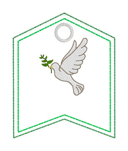 Peace Dove Flag Tag - Personalizable Tag