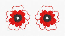 Poppy Crystal Rivet Earrings - Two sizes for 4x4 hoops