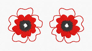 Poppy Crystal Rivet Earrings - Two sizes for 4x4 hoops