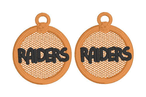 Boucles d’oreilles RAIDERS FSL - Boucles d’oreilles en dentelle autoportantes In the Hoop