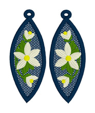 Rain Lily Wedge FSL Earrings - In the Hoop Freestanding Lace Earrings