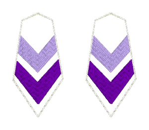 Road Trip Earrings embroidery design - 2 Files Sizes included