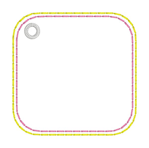 Paquete en blanco de etiquetas circulares básicas y cuadradas redondeadas -Monograma y personalización para aros 4x4