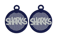 Sharks FSL Earrings - In the Hoop Freestanding Lace Earrings