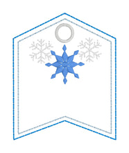 Snowflake Flag Tag - Personalizable Tag