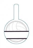 Split Volleyball BLANK Applique Bag Tag Snap Tab for 5x7 hoops