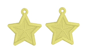 Boucles d’oreilles Star Shine FSL - Conception de boucles d’oreilles en dentelle autoportantes - Projet de broderie dans le cerceau