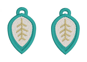 Stylish Leaves FSL Earrings - In the Hoop Freestanding Lace Earrings