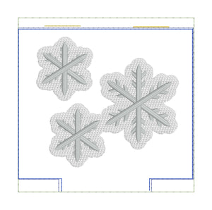 Pequeñas almohadas de copo de nieve - Almohadas colgantes - Decoración de almohadas de bandeja escalonada - En el juego de mini almohadas de aro